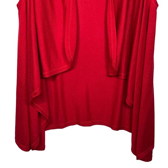 Coldwater Creek Open Front Sleeveless Cardigan Sweater Women Size M Red - Picture 3 of 9